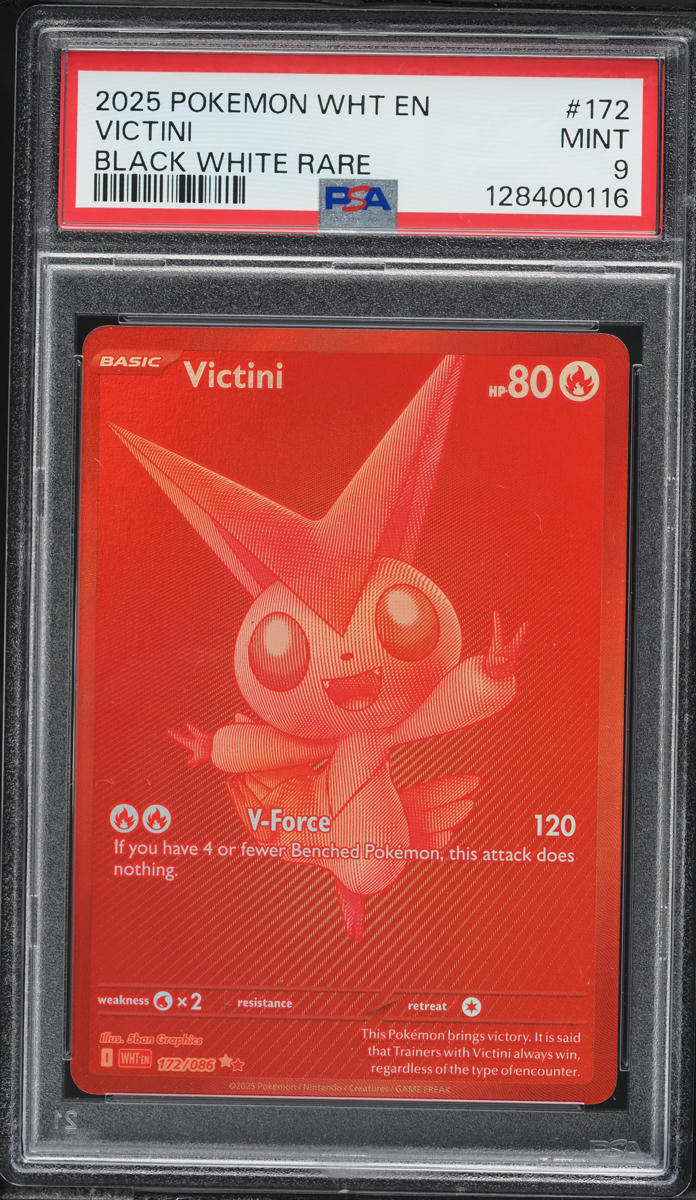 2025 Pokemon Scarlet & Violet White Flare BWR Victini #172 PSA 9 MINT
