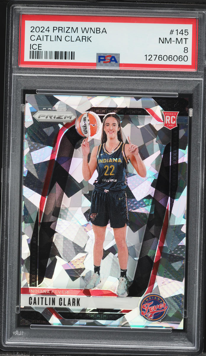 2024 Panini Prizm WNBA Ice Caitlin Clark ROOKIE #145 PSA 8 NM-MT