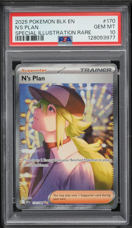 2025 Pokemon Scarlet & Violet Black Bolt SIR N'S Plan #170 PSA 10 GEM MINT