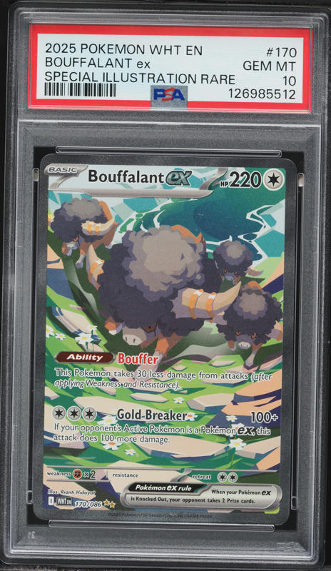 2025 Pokemon Scarlet & Violet White Flare SIR Bouffalant EX #170 PSA 10 GEM MINT