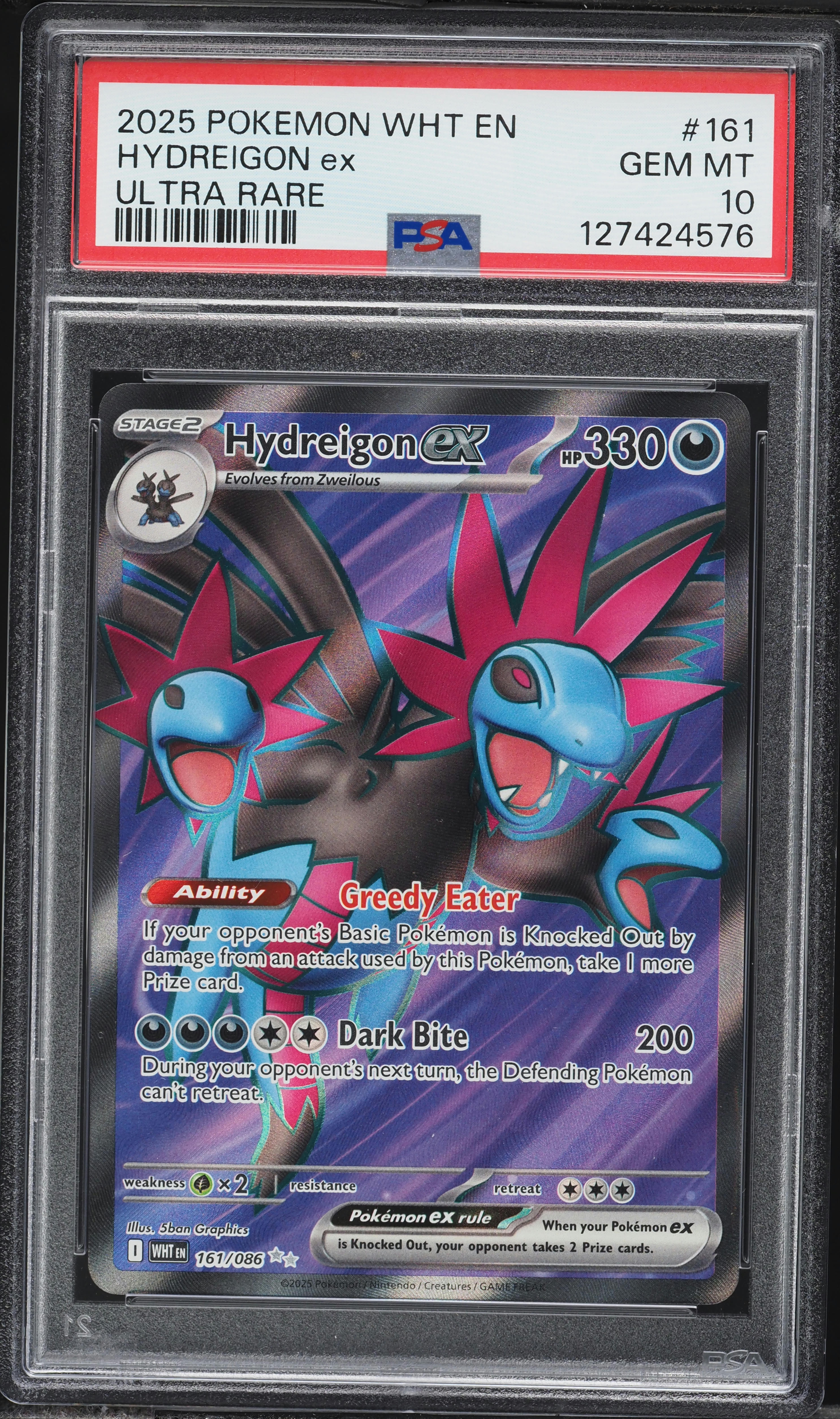HYDREIGON ex 2025 PSA 10 特別アートレア 2025 Pokemon Scarlet & Violet White Flare Full Art Hydreigon EX