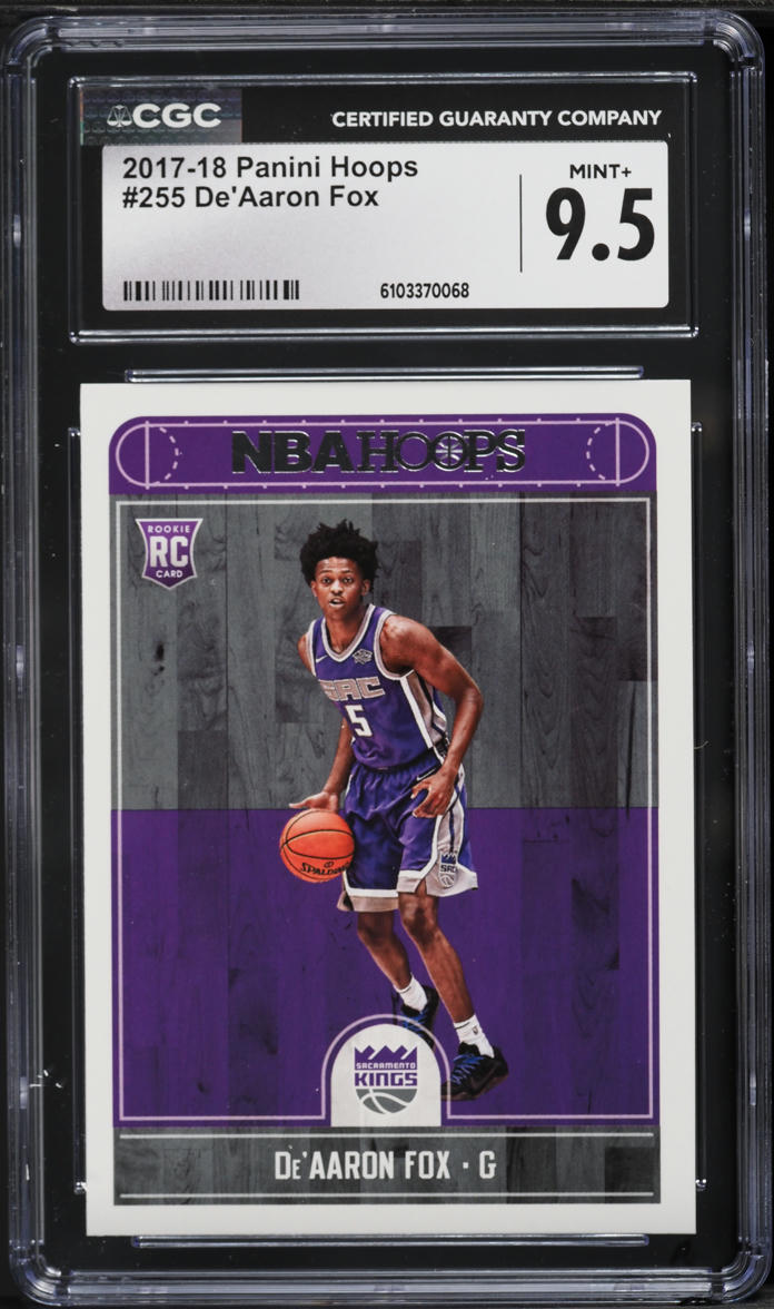 2017 Hoops De'Aaron Fox ROOKIE #255 CGC 9.5 MINT+