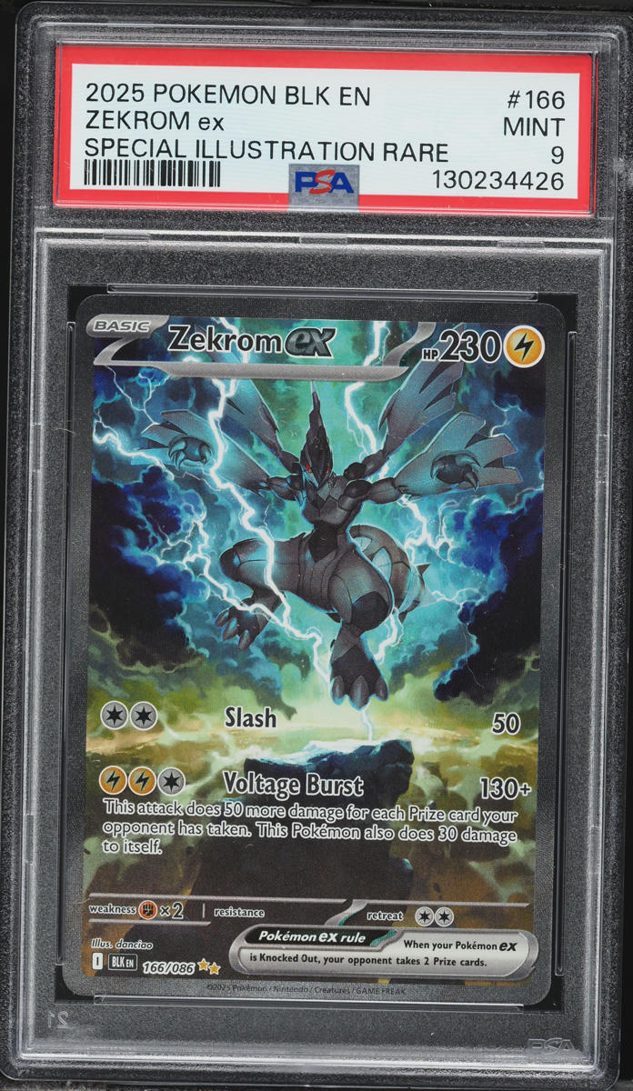 2025 Pokemon Scarlet & Violet Black Bolt SIR Zekrom EX #166 PSA 9 MINT