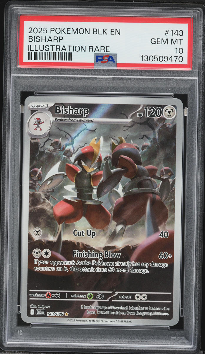 2025 Pokemon Scarlet & Violet Black Bolt IR Bisharp #143 PSA 10 GEM MINT
