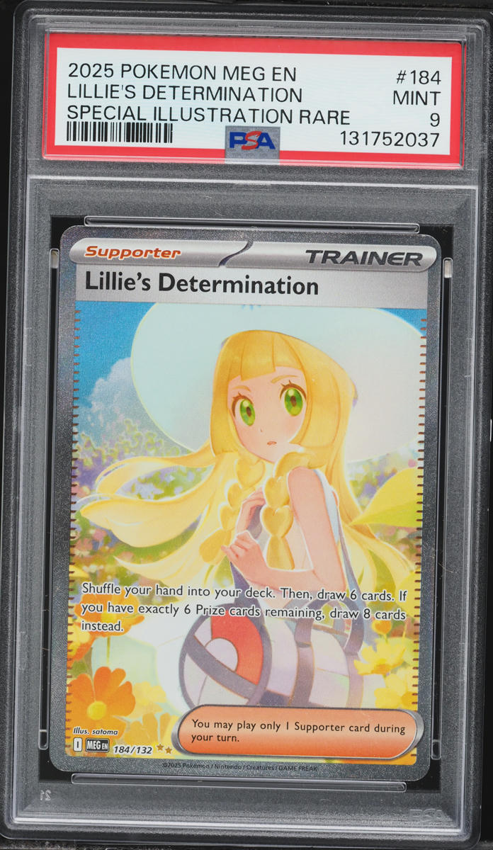 2025 Pokemon Mega Evolution SIR Lillie's Determination #184 PSA 9 MINT