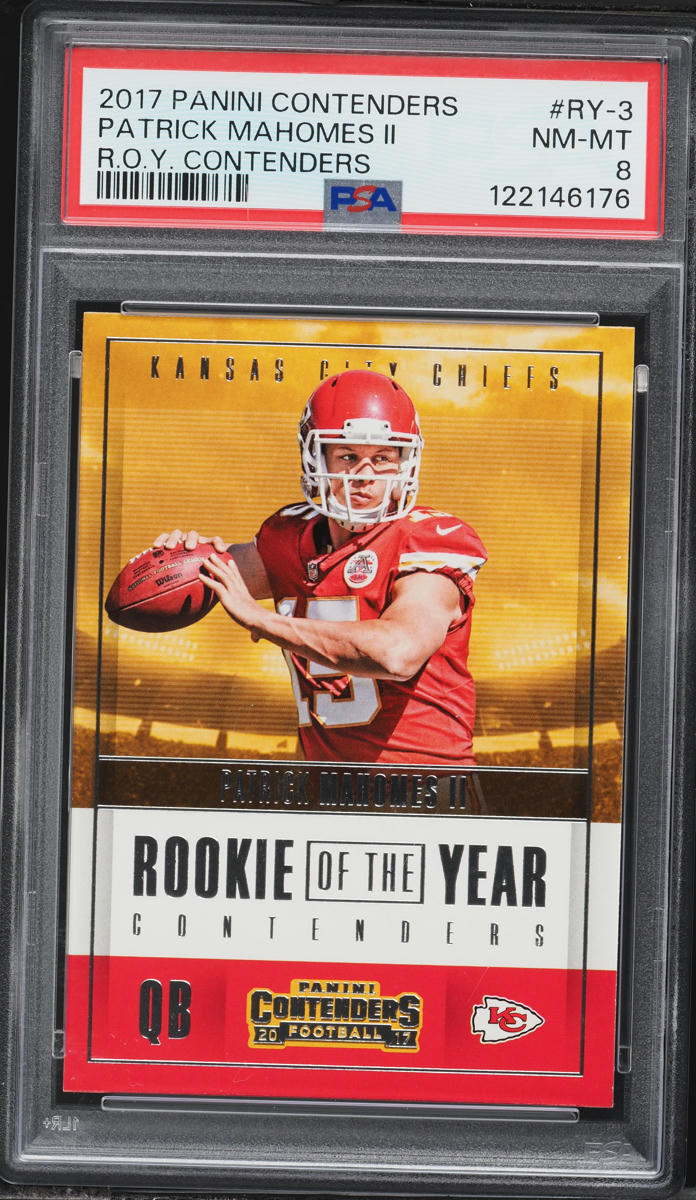 2017 Panini Contenders Of The Year Patrick Mahomes II ROOKIE #RY-3 PSA 8 NM-MT