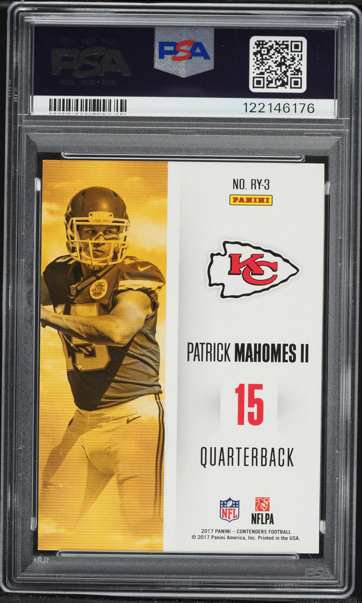 2017 Panini Contenders Of The Year Patrick Mahomes II ROOKIE #RY-3 PSA 8 NM-MT