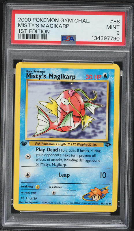 2000 Pokemon Gym Challenge 1st Edition Misty's Magikarp #88 PSA 9 MINT
