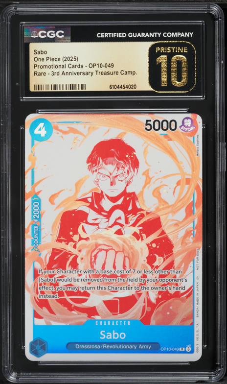 2025 One Piece Promo Cards 3rd Anniversary Treasure Sabo #OP10-049