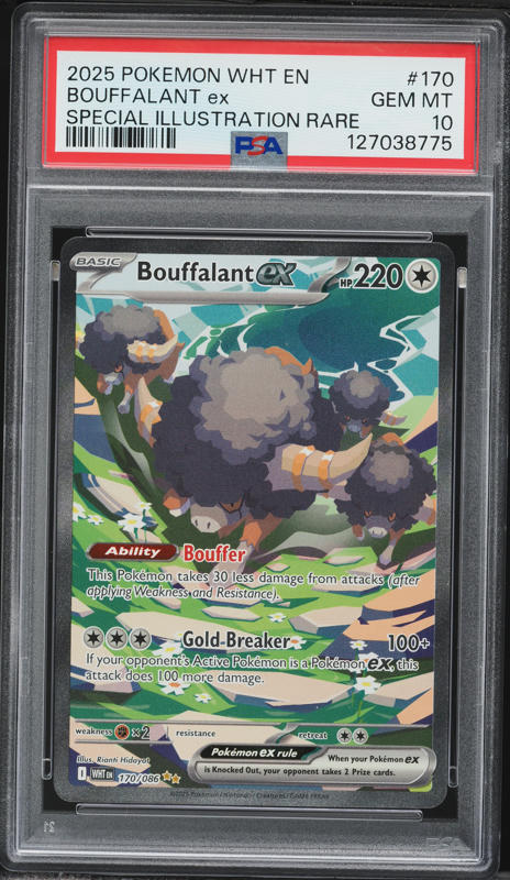 2025 Pokemon Scarlet & Violet White Flare SIR Bouffalant EX #170 PSA 10 GEM MINT