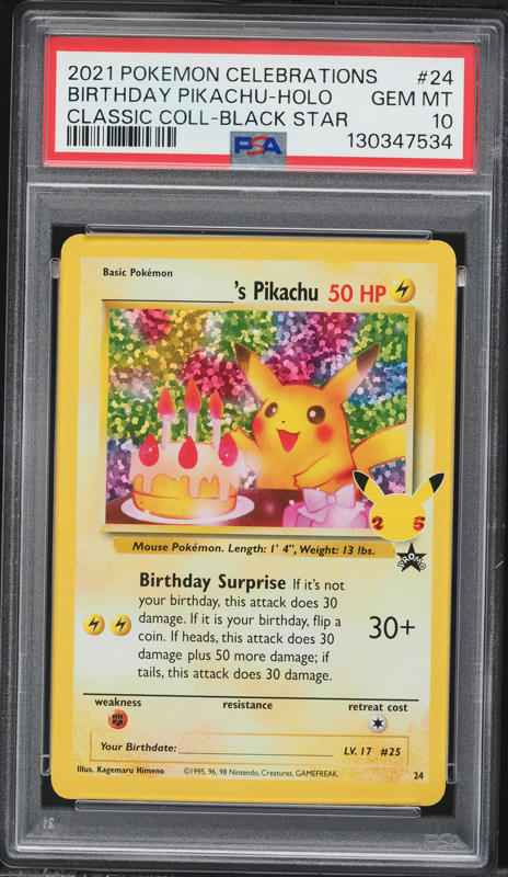 2021 Pokemon Japanese SWSH Promo Yu Nagaba X PCG Pikachu #208 PSA