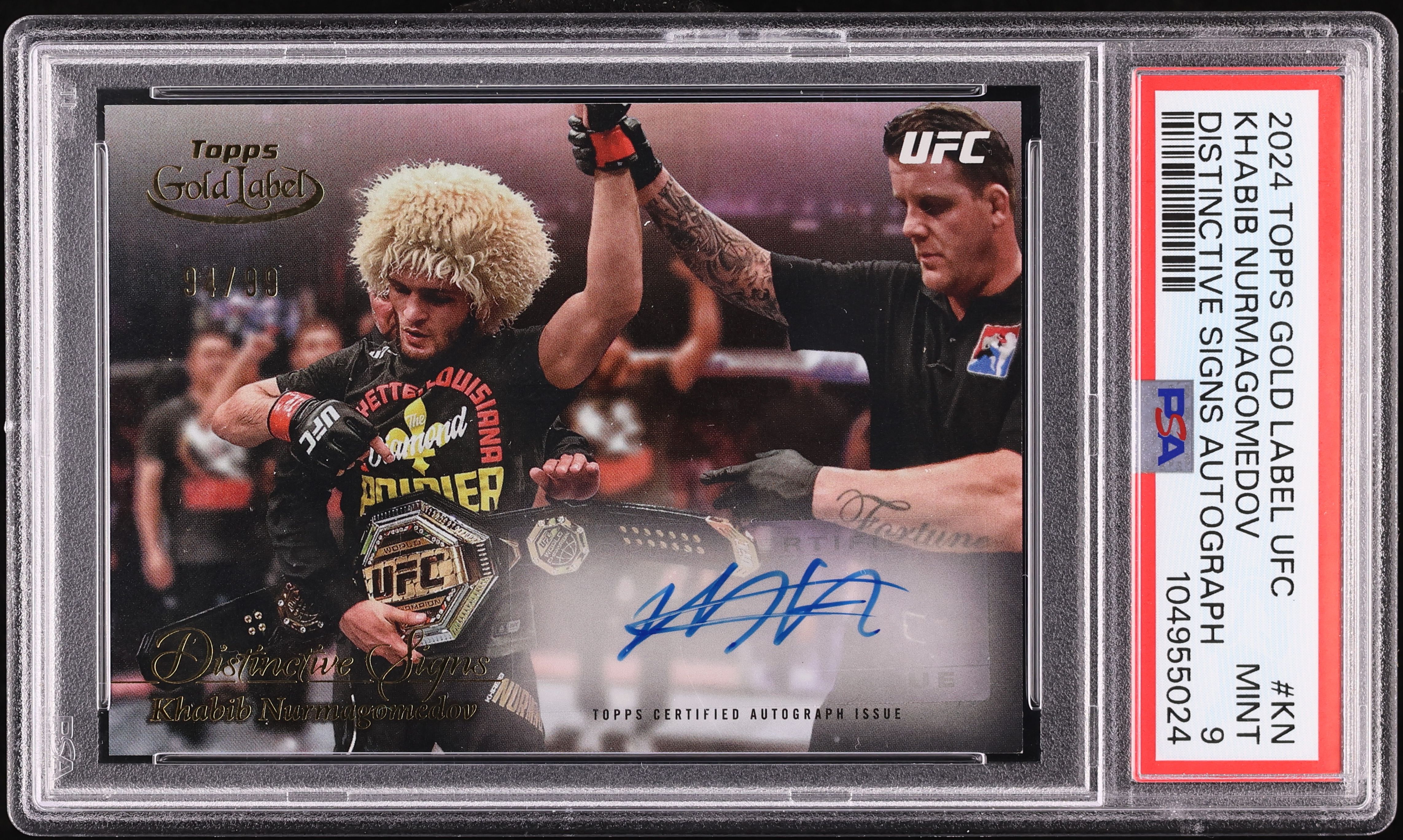 2024 Topps Gold Label UFC Distinctive Signs Khabib Nurmagomedov