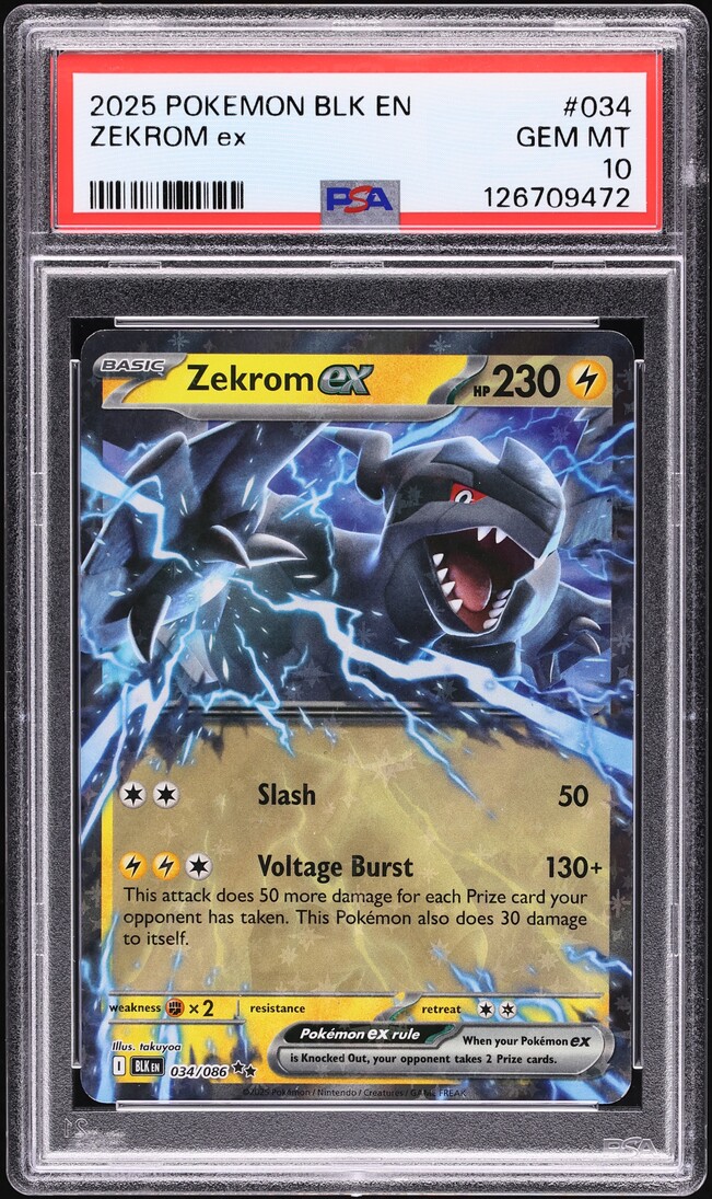 2025 Pokemon Scarlet & Violet Black Bolt Zekrom ex #34 PSA 10 GEM