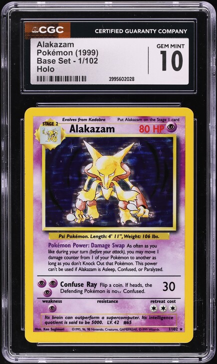 1999 Pokemon Japanese Vending Masaki Promo Holo Alakazam #65 PSA 7