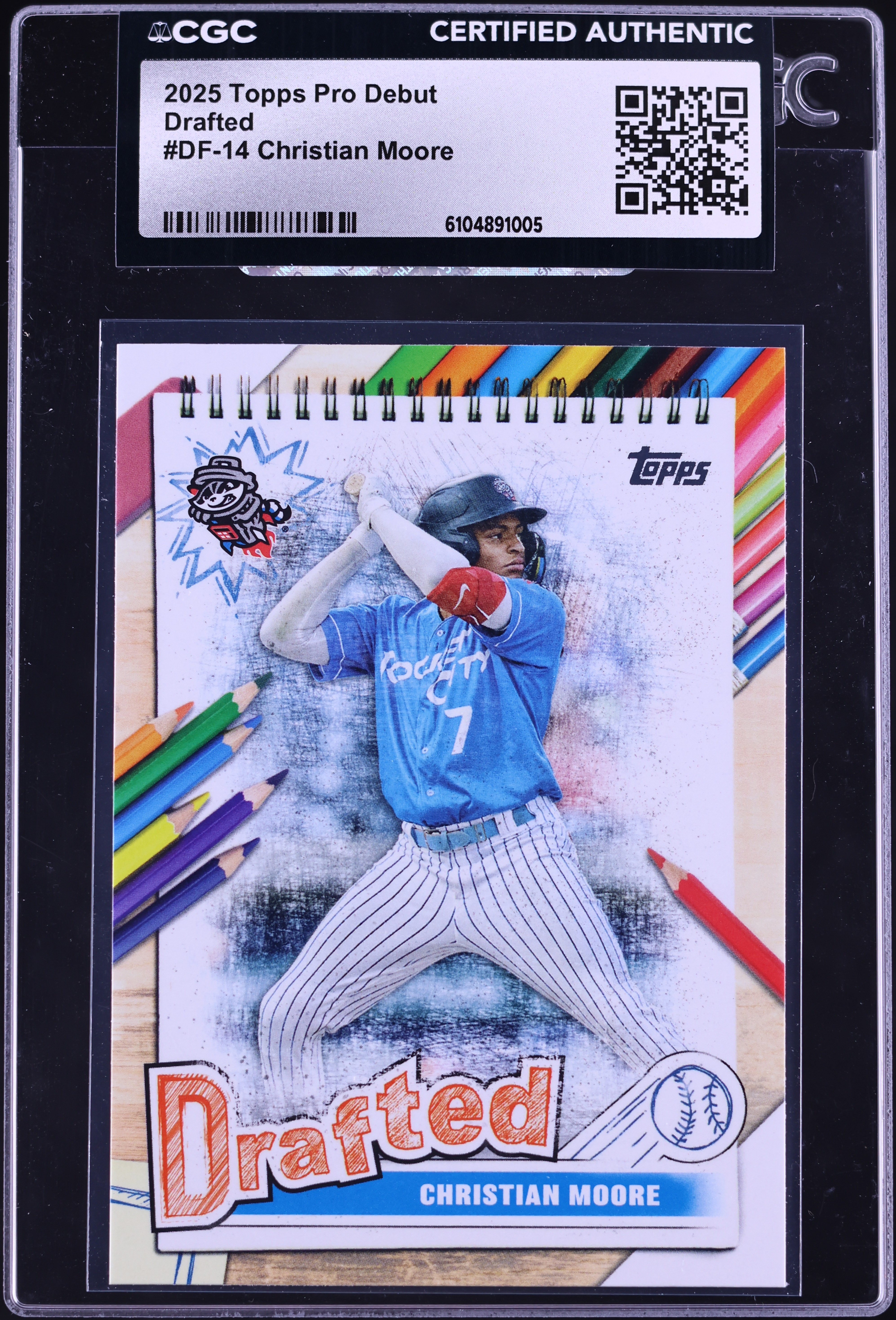 2025 Topps Pro Debut Drafted Christian Moore PROSPECT #DF-14 CGC 