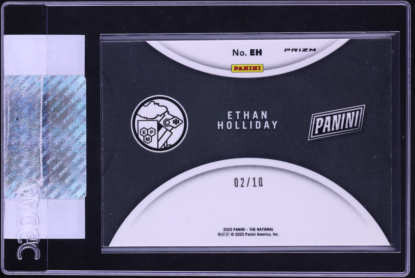 2025 Panini The National VIP Color Blast Gold Vinyl Prizm Ethan Holliday ROOKIE /10 CGC AUTH