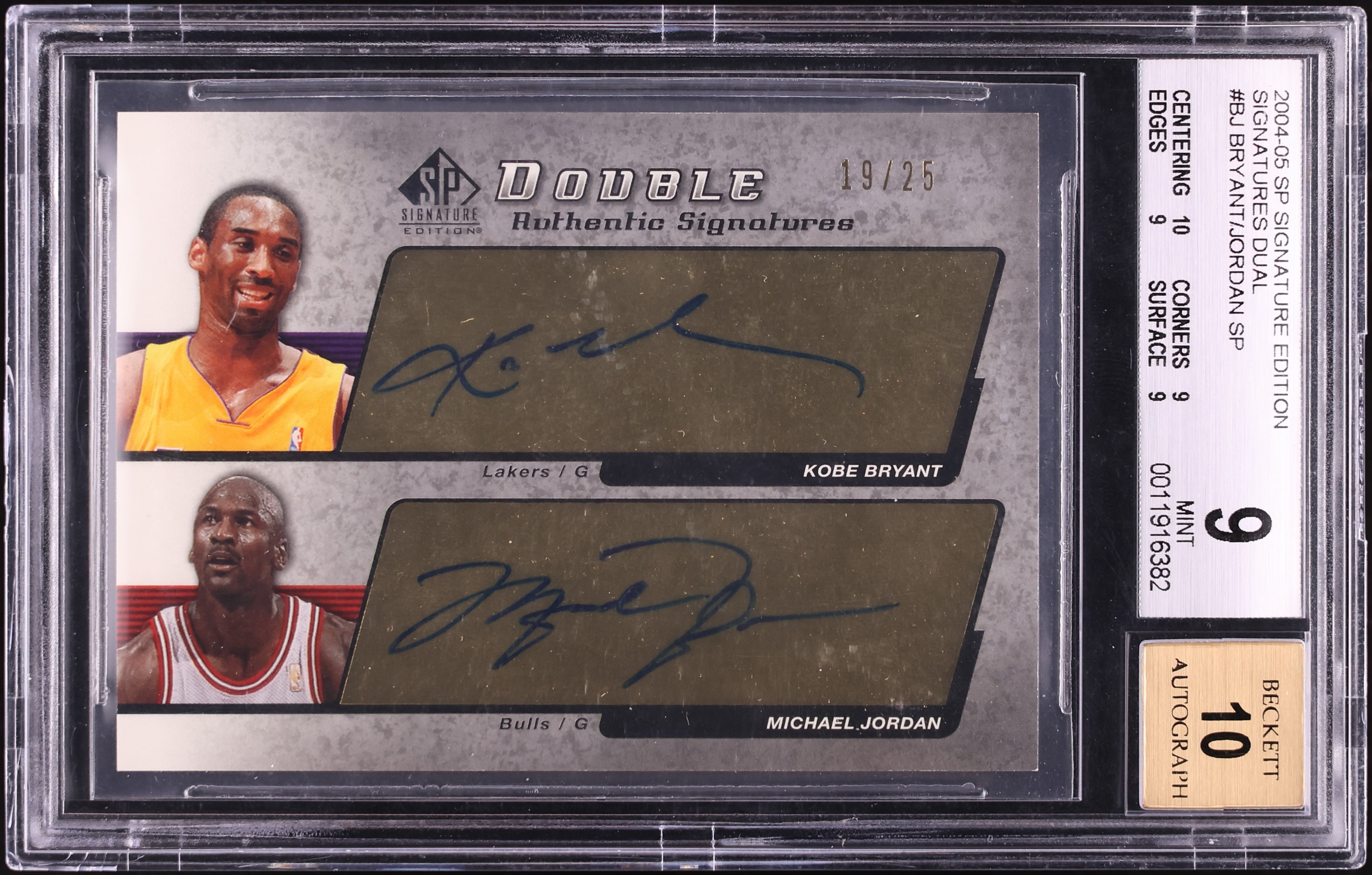 2004 SP Signature Edition Dual Kobe Bryant & Michael Jordan AUTO