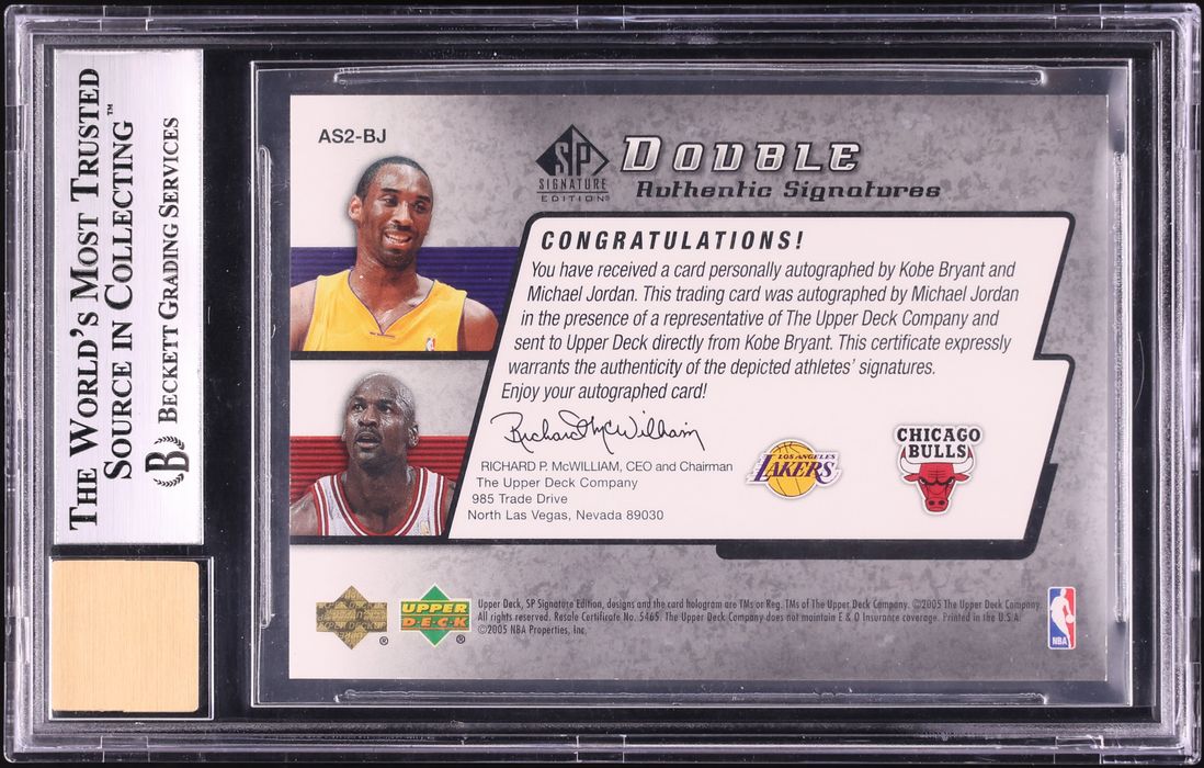 2004 SP Signature Edition Dual Kobe Bryant & Michael Jordan AUTO