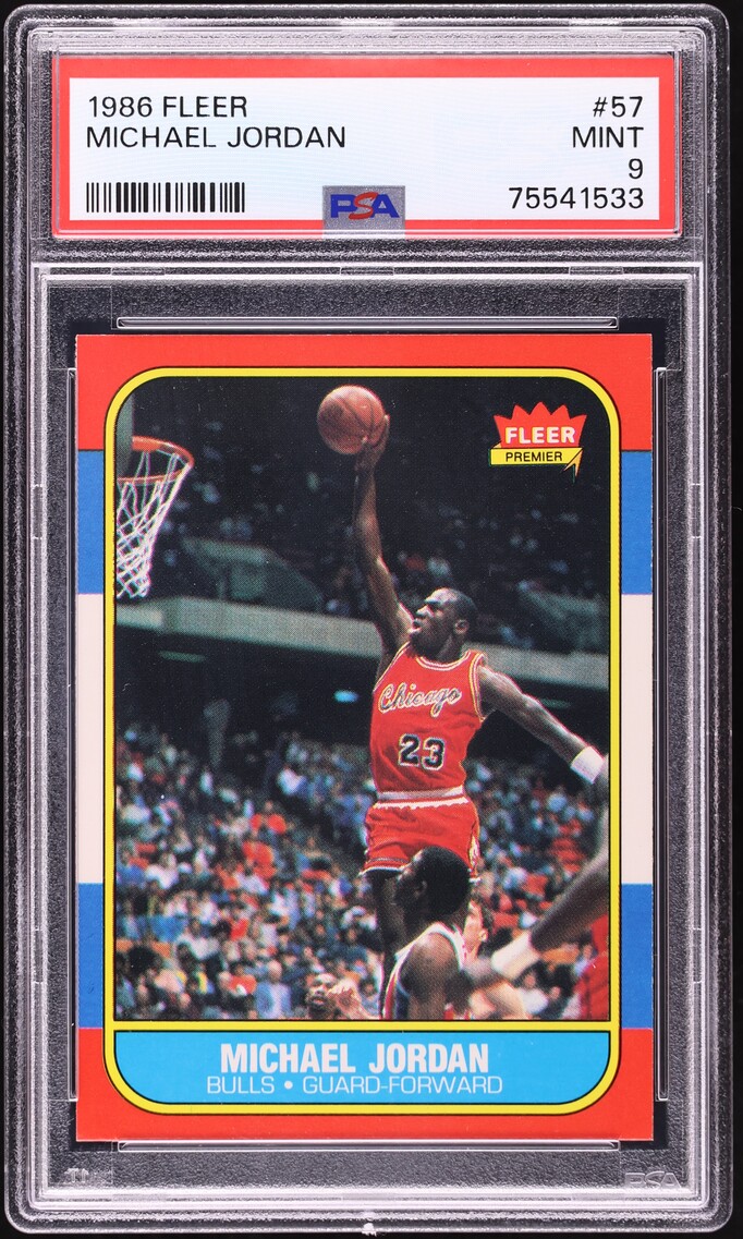 1986 Fleer Basketball Michael Jordan ROOKIE #57 PSA 9 MINT