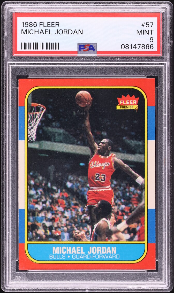 1986 Fleer Basketball Michael Jordan ROOKIE #57 PSA 9 MINT