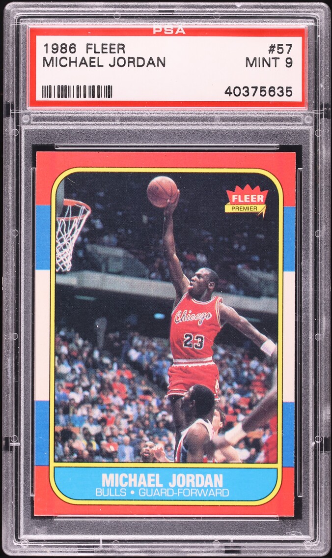 1986 Fleer Basketball Michael Jordan ROOKIE #57 PSA 9 MINT