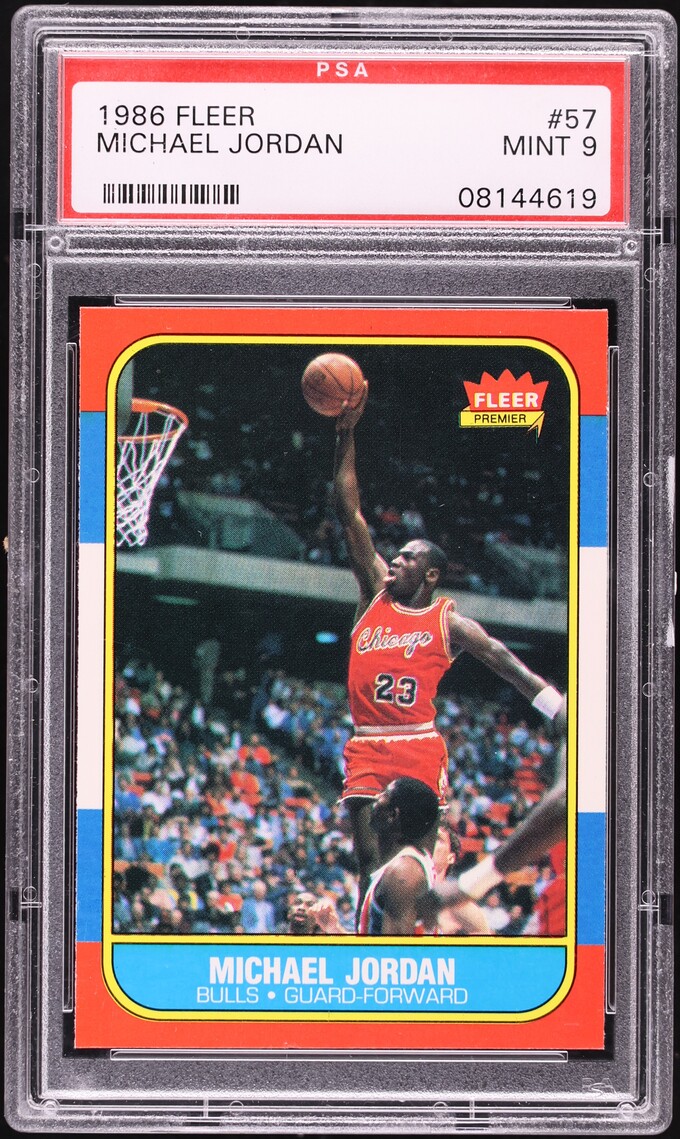 1986 Fleer Basketball Michael Jordan ROOKIE #57 PSA 9 MINT