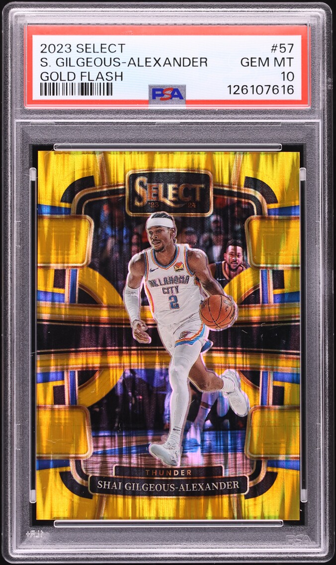 2023 Select Concourse Gold Flash Shai Gilgeous-Alexander /10 #57 PSA 10 GEM MINT