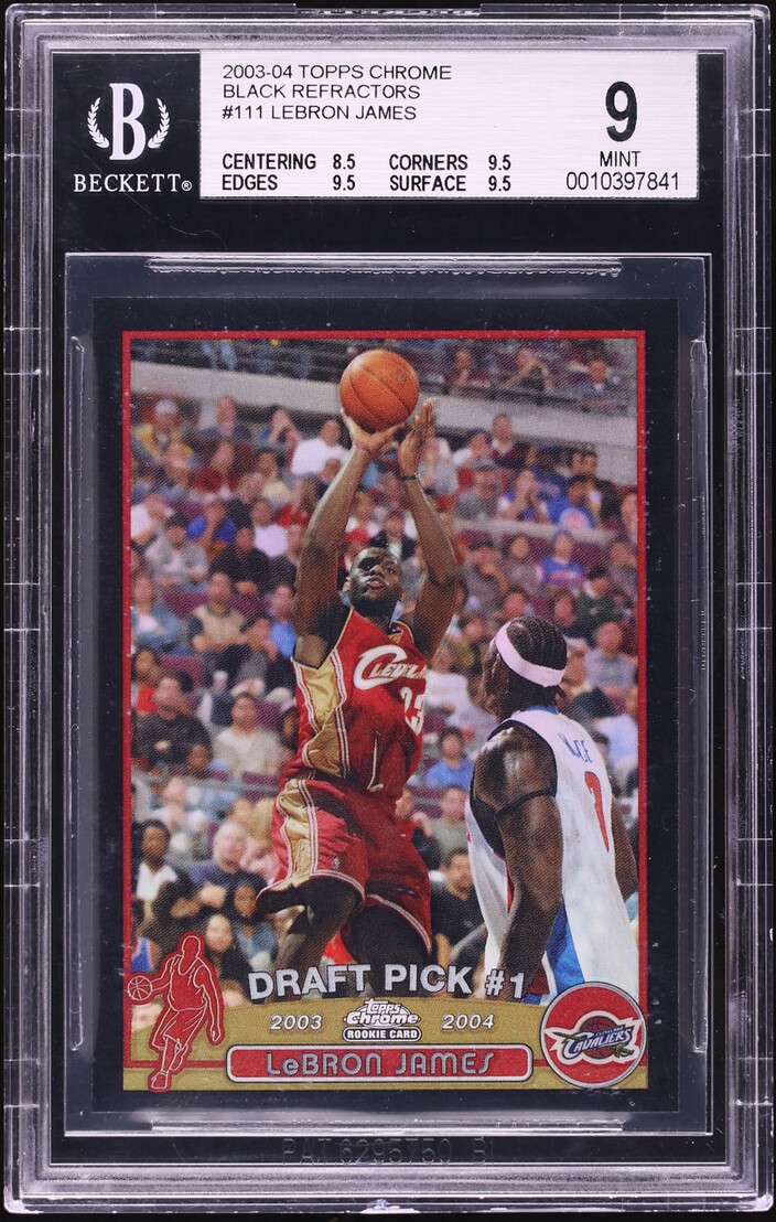 2003 Topps Chrome Black Refractor LeBron James ROOKIE /500 #111