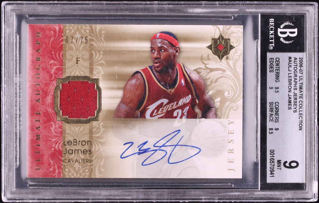 2006 Ultimate Collection LeBron James PATCH AUTO /75 #AU-LJ 2006 Ultimate Collection LeBron James PATCH AUTO /75 #AU-LJ