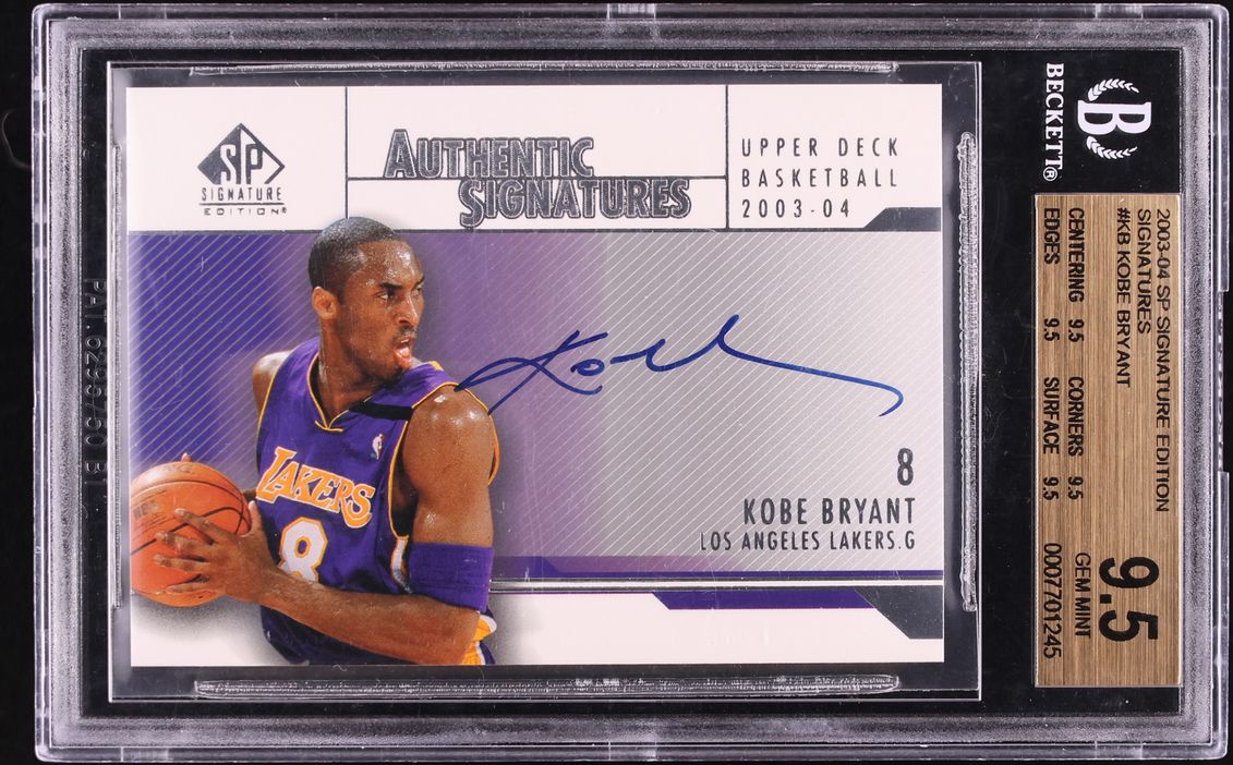 2003 SP Signature Edition Kobe Bryant AUTO #KB BGS 9.5 GEM MINT on