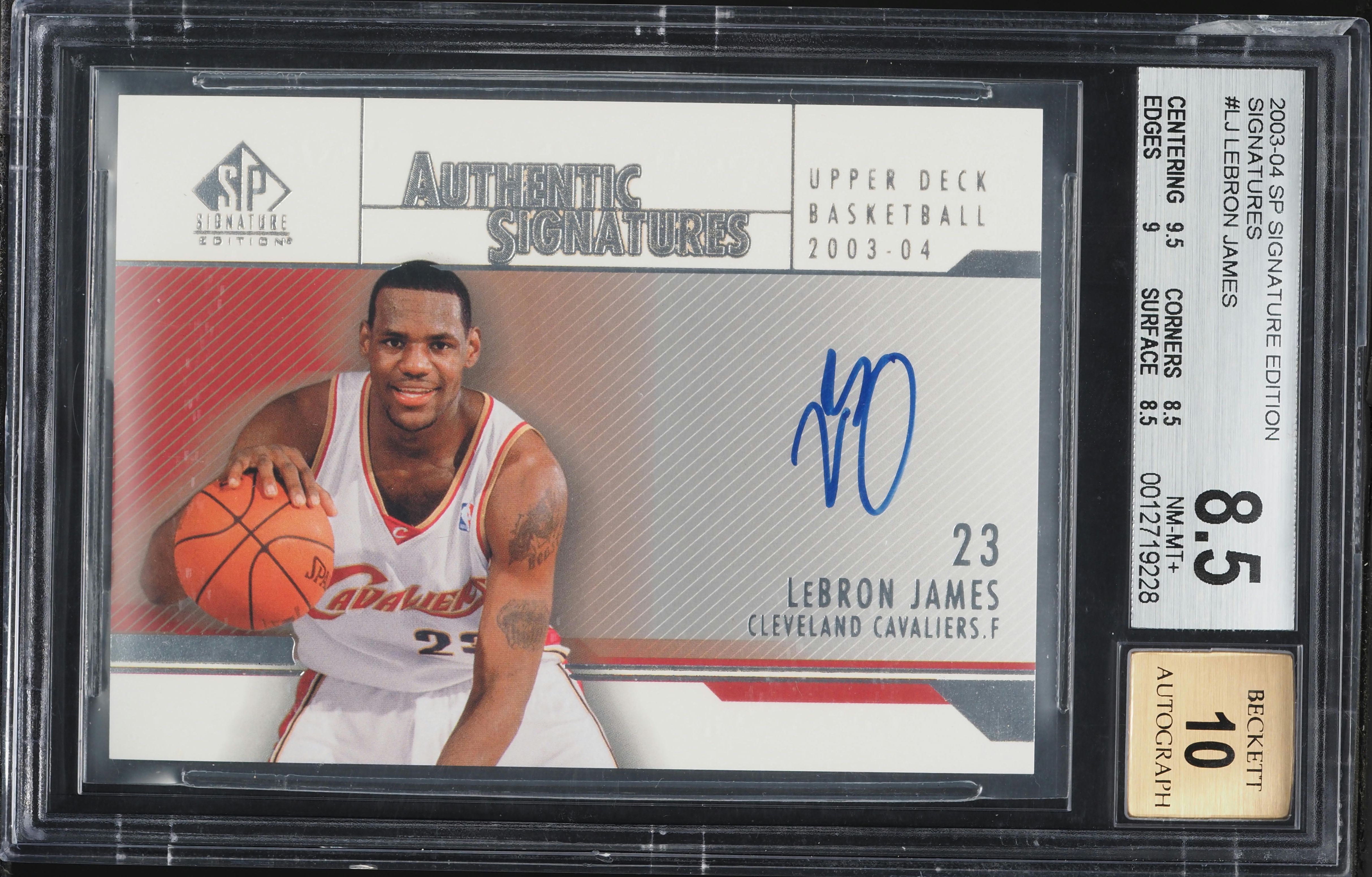 2003 SP Signature Edition LeBron James ROOKIE AUTO #AS-LJ BGS 8.5