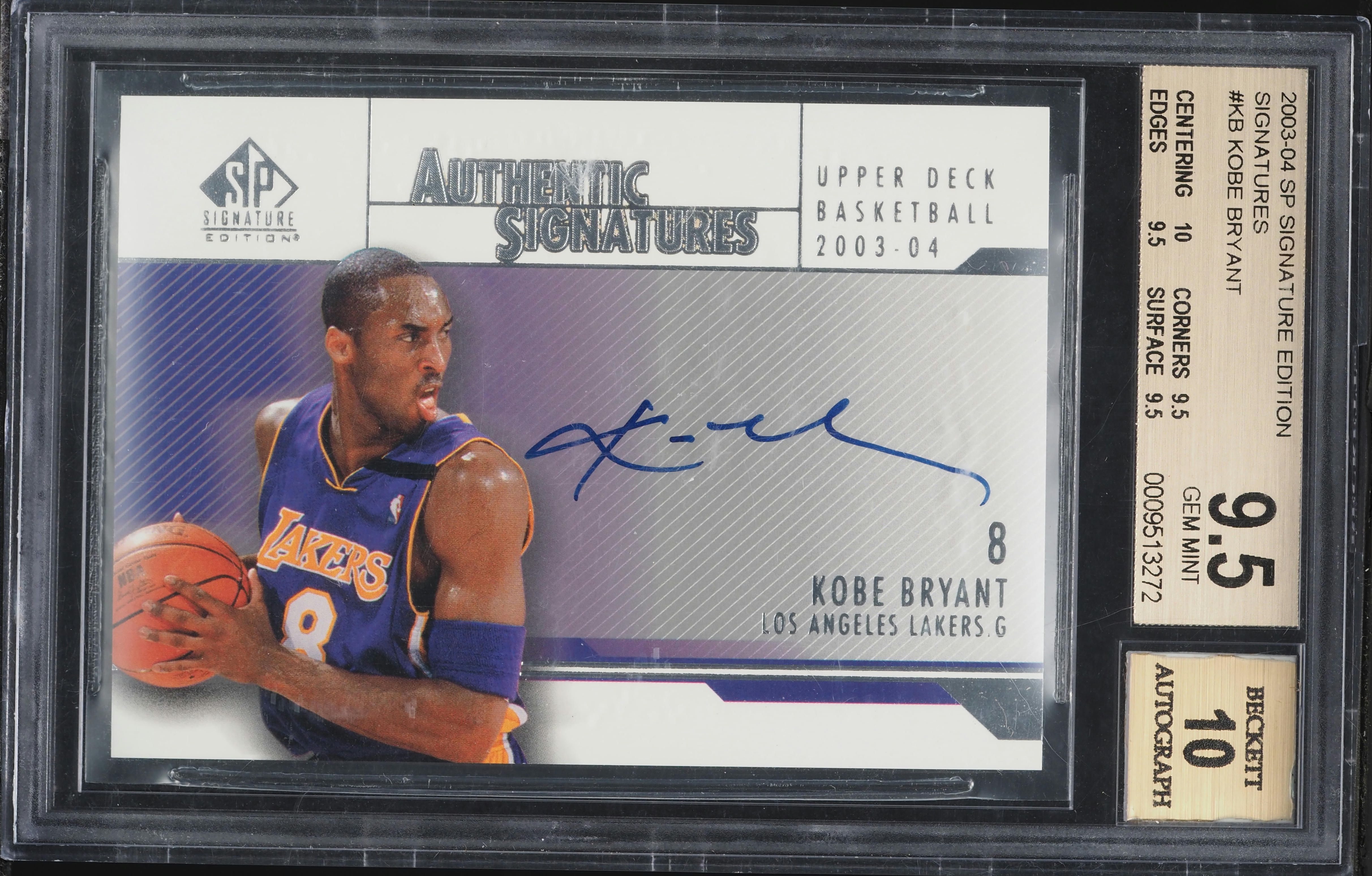 2003 SP Signature Edition Kobe Bryant AUTO #AS-KB BGS 9.5 GEM MINT