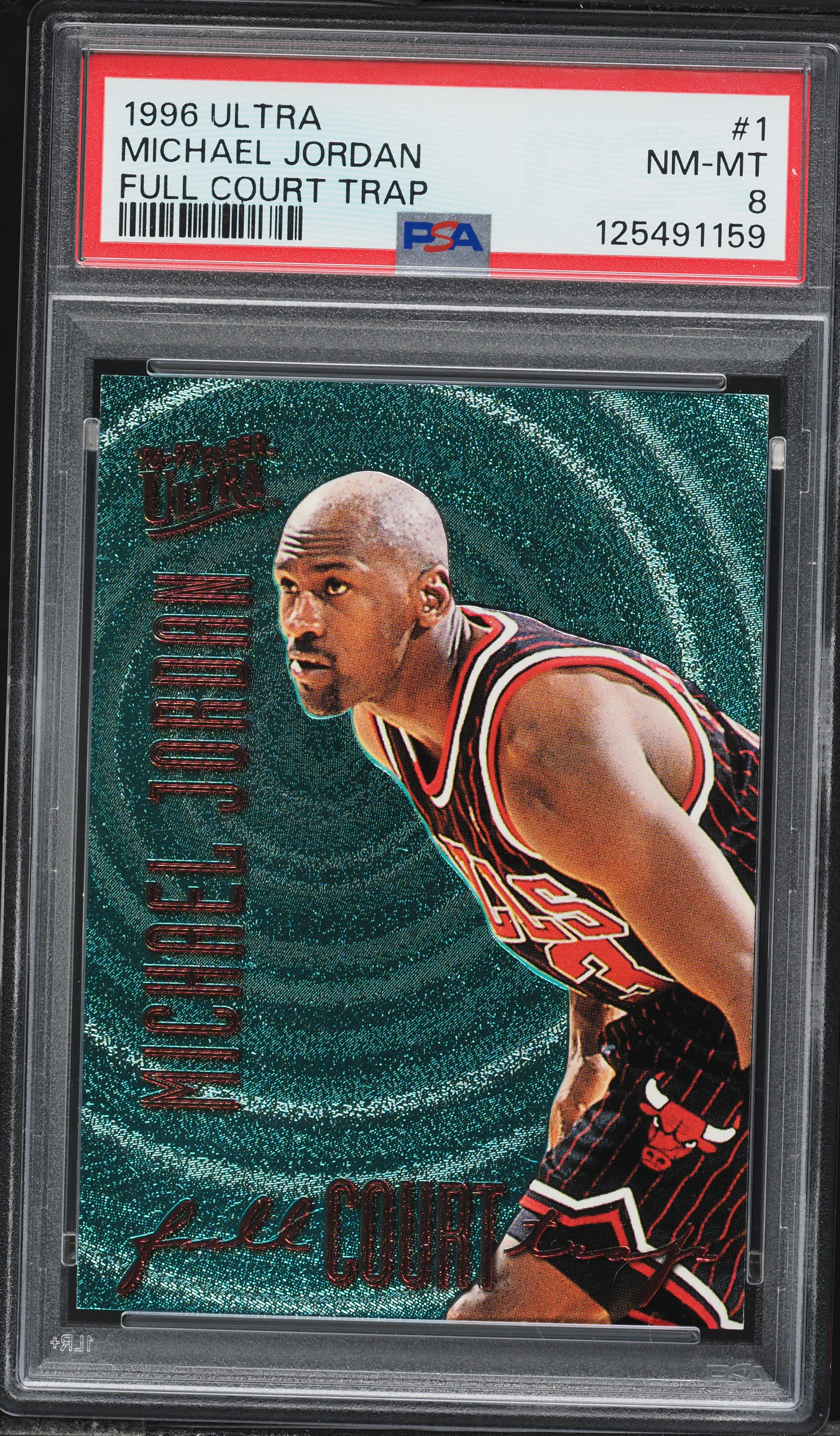 1996 Ultra Full Court Trap Michael Jordan #1 PSA 8 NM-MT on