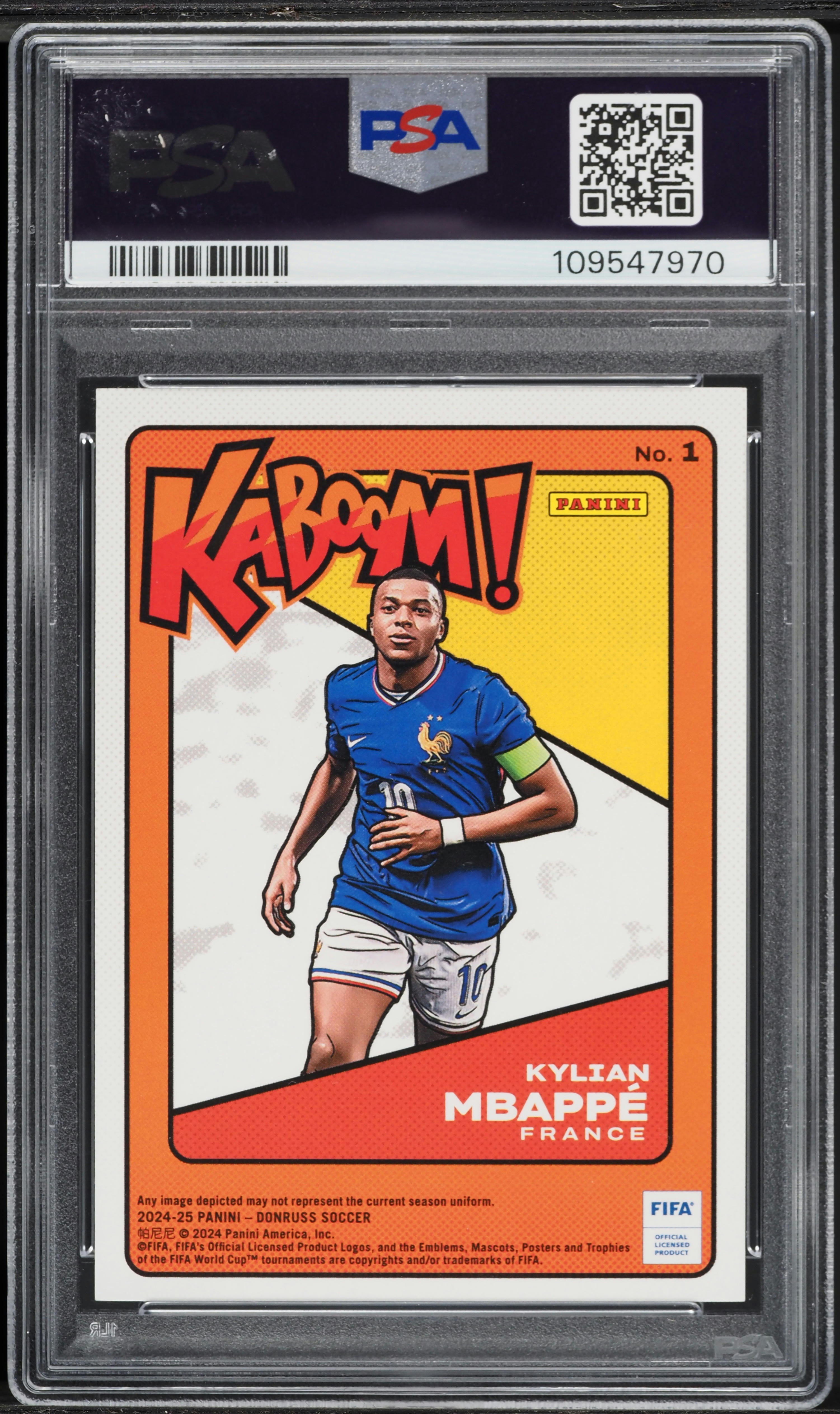 2024 Donruss FIFA Kaboom! Gold Kylian Mbappe /10 #1 PSA 10 GEM