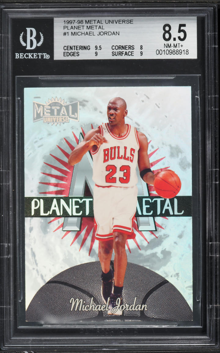 1997 Metal Universe Planet Metal Michael Jordan #1 BGS 8.5 NM-MT+ 