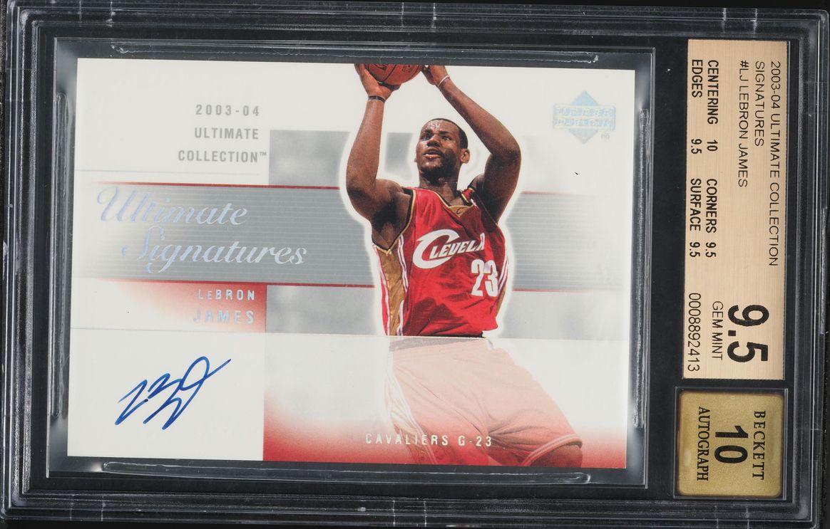 2003 Ultimate Collection Signatures LeBron James ROOKIE AUTO #LJ-A BGS 9.5 GEM MINT