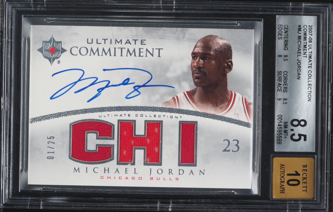 2007 Ultimate Collection Commitment Michael Jordan PATCH AUTO 1/25 #UC-MJ BGS 8.5 NM-MT+