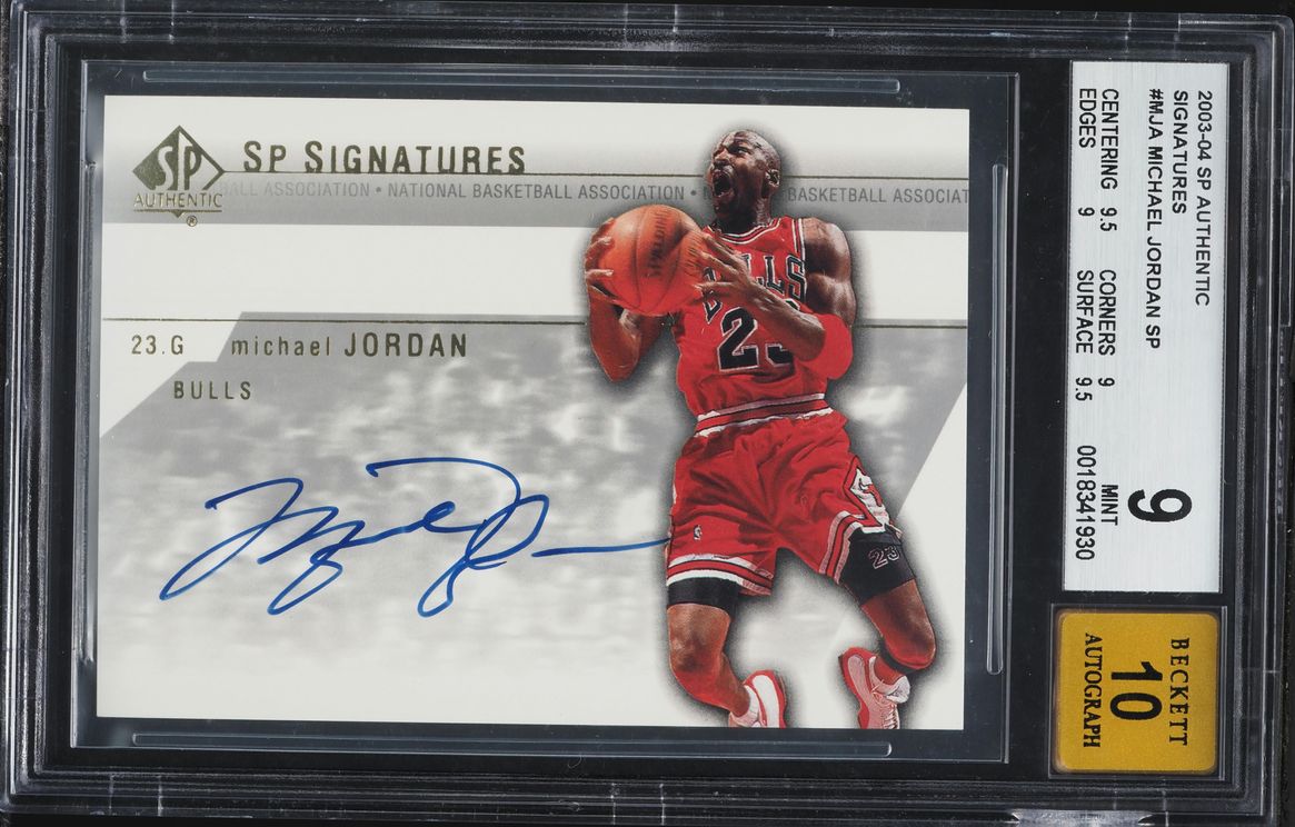 2003 SP Authentic Signatures Michael Jordan AUTO #MJ-A BGS 9 MINT
