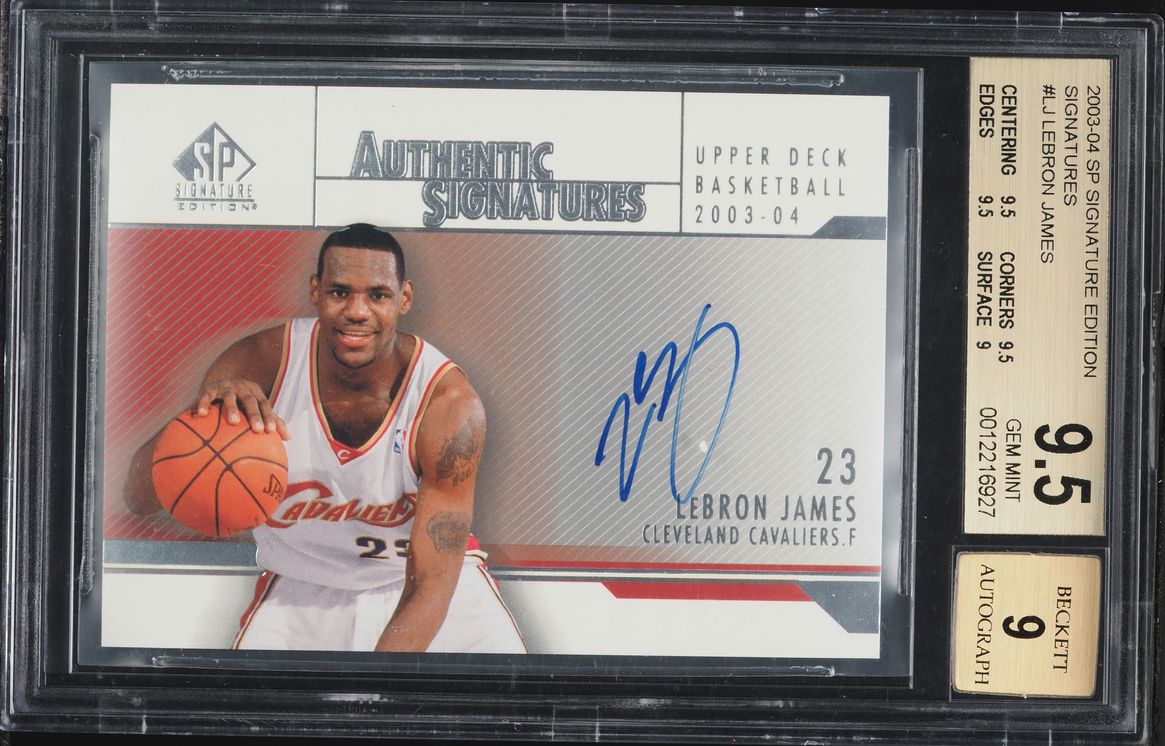 2003 SP Signature Edition LeBron James ROOKIE AUTO #AS-LJ BGS 9.5 GEM MINT