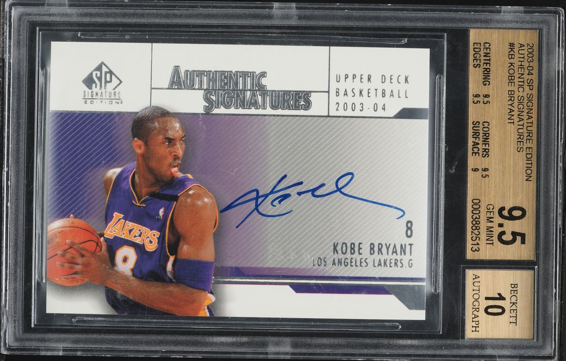 2003 SP Signature Authentic Kobe Bryant AUTO #AS-KB BGS 9.5 GEM