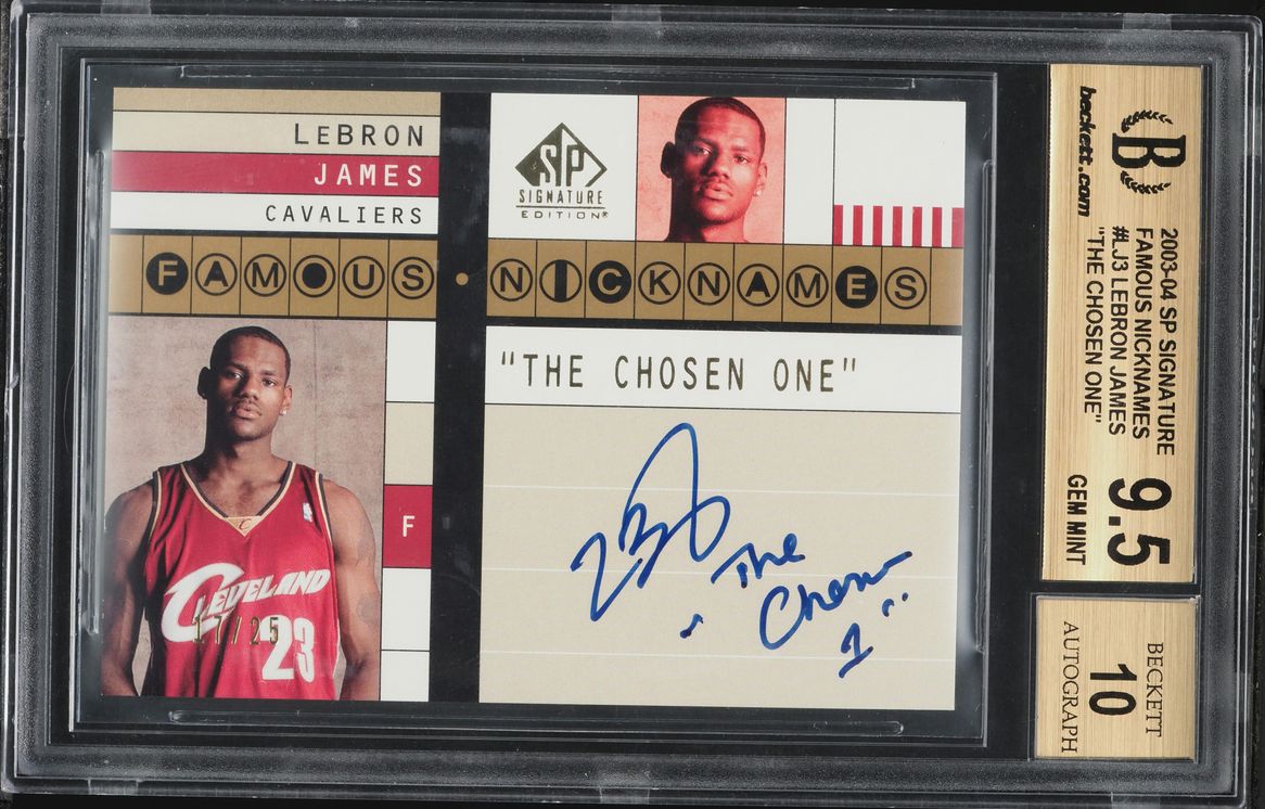 2003 SP Signature Edition Famous Nicknames LeBron James ROOKIE