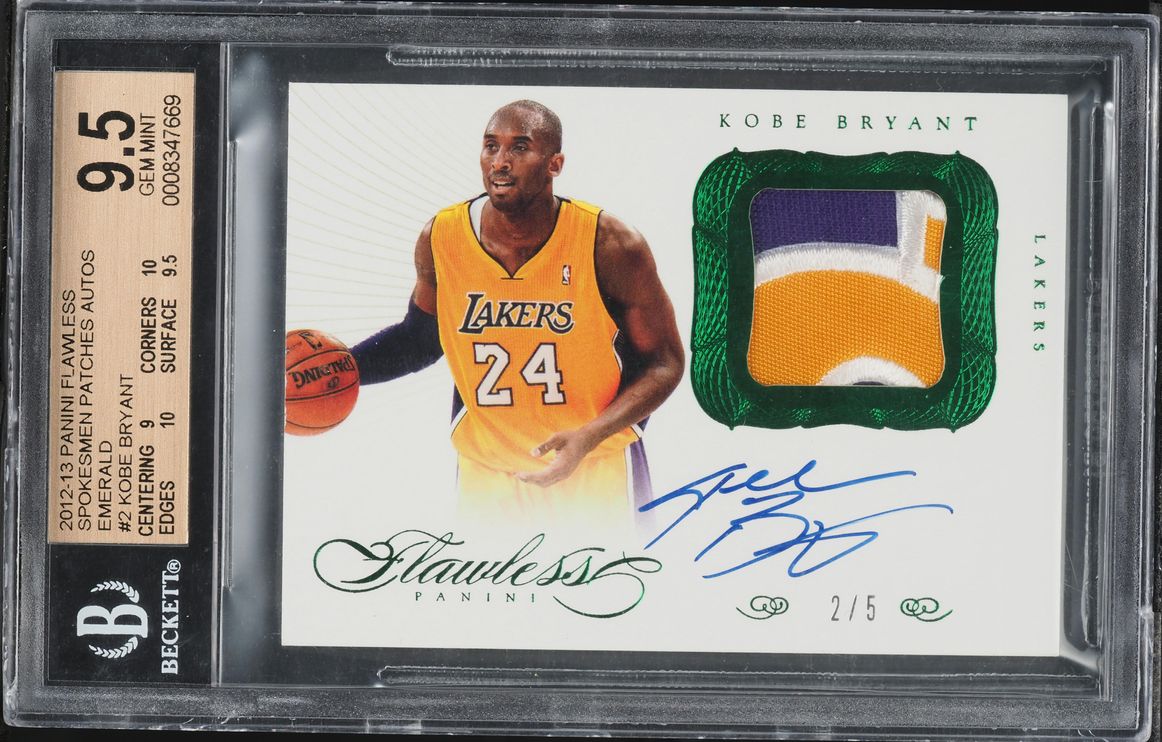 2012 Panini Flawless Spokesmen Emerald Kobe Bryant PATCH AUTO /5