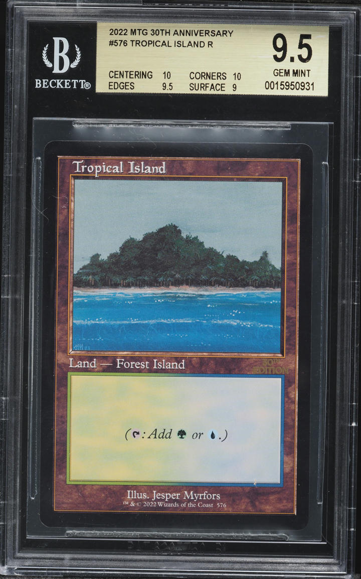 2022 Magic The Gathering MTG 30th Anniversary Tropical Island BGS