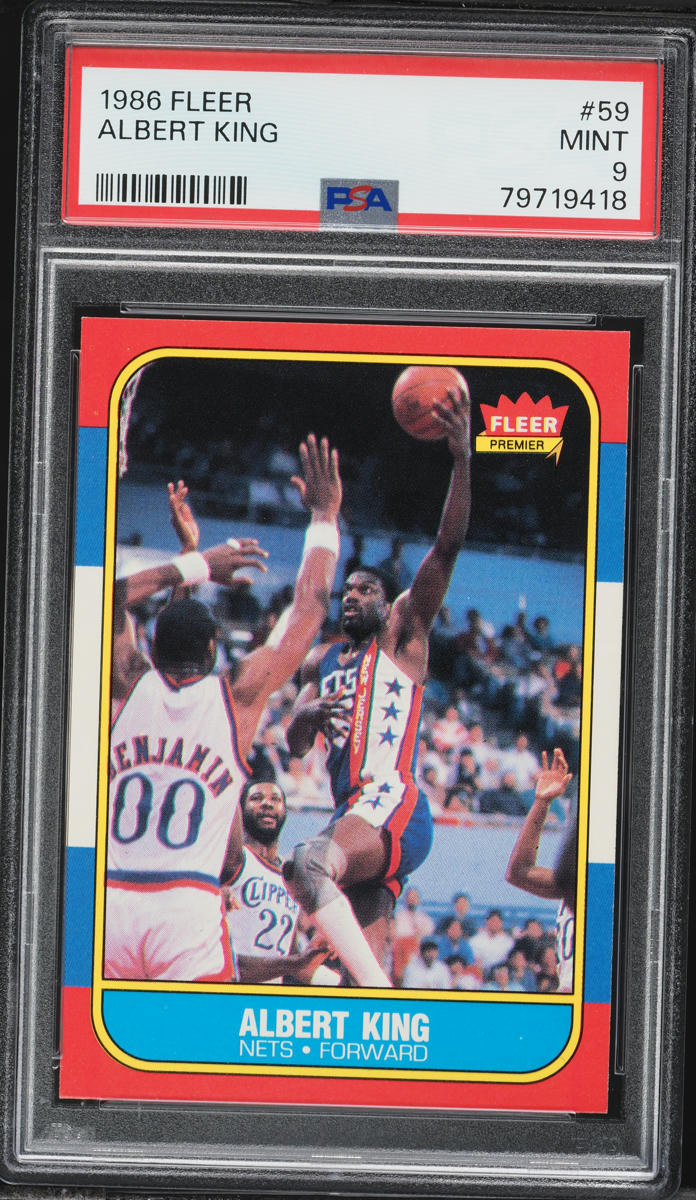1986 Fleer Basketball Albert King #59 PSA 9 MINT