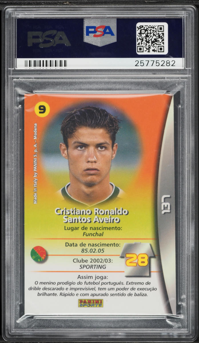 2003 Panini Sports Mega Craques Cristiano Ronaldo ROOKIE #137 PSA 10 GEM MINT