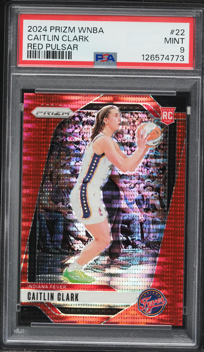 2024 Panini Prizm WNBA Red Pulsar Caitlin Clark ROOKIE /299 #22 PSA 9 MINT
