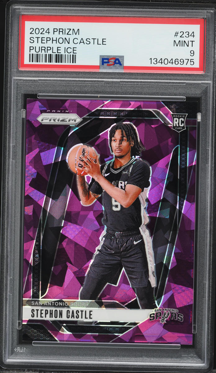 2024 Panini Prizm Purple Ice Stephon Castle ROOKIE /149 #234 PSA 9 MINT