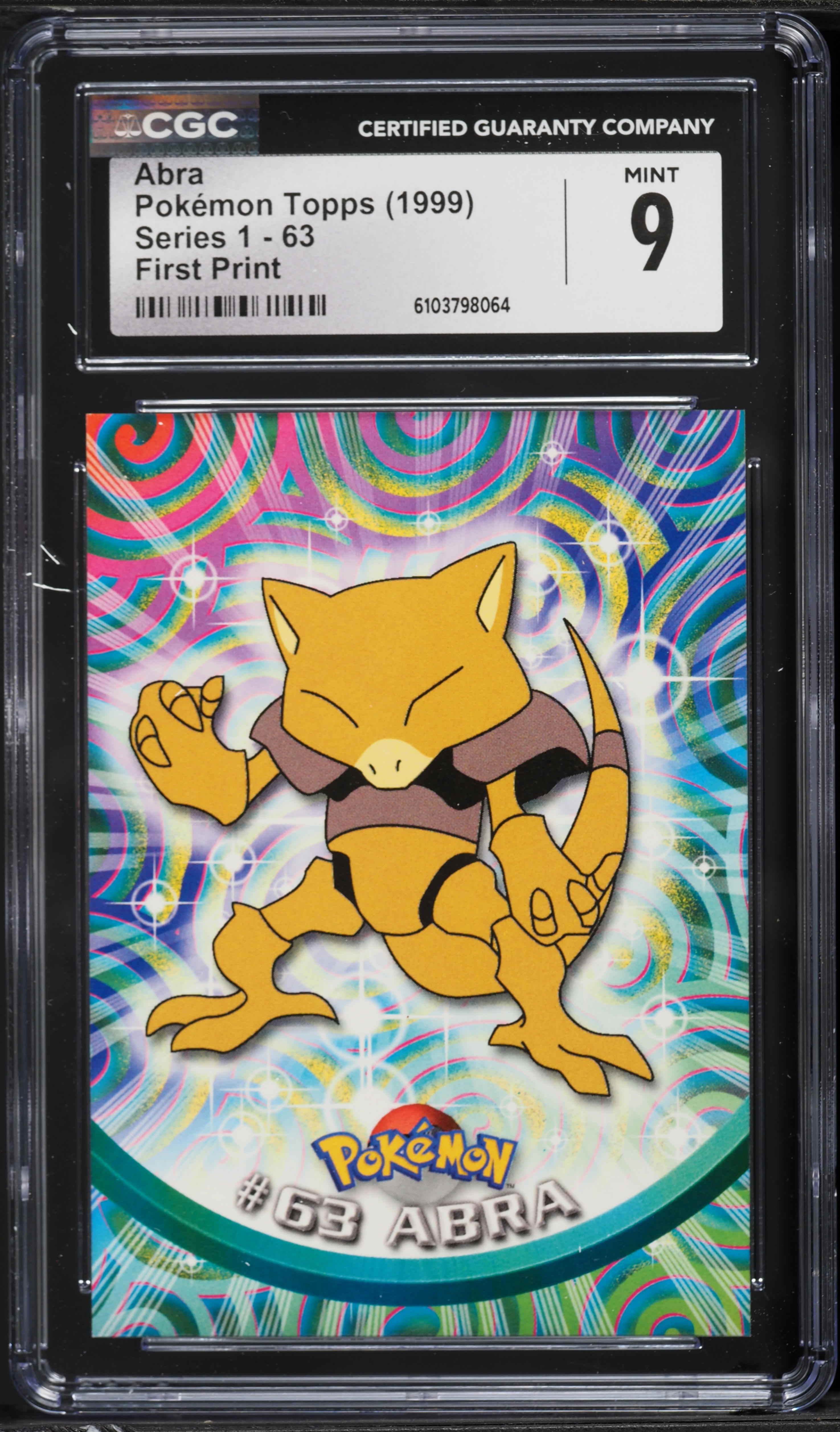 1999 abra pokemon card Sabrina's Abra 1st Edition