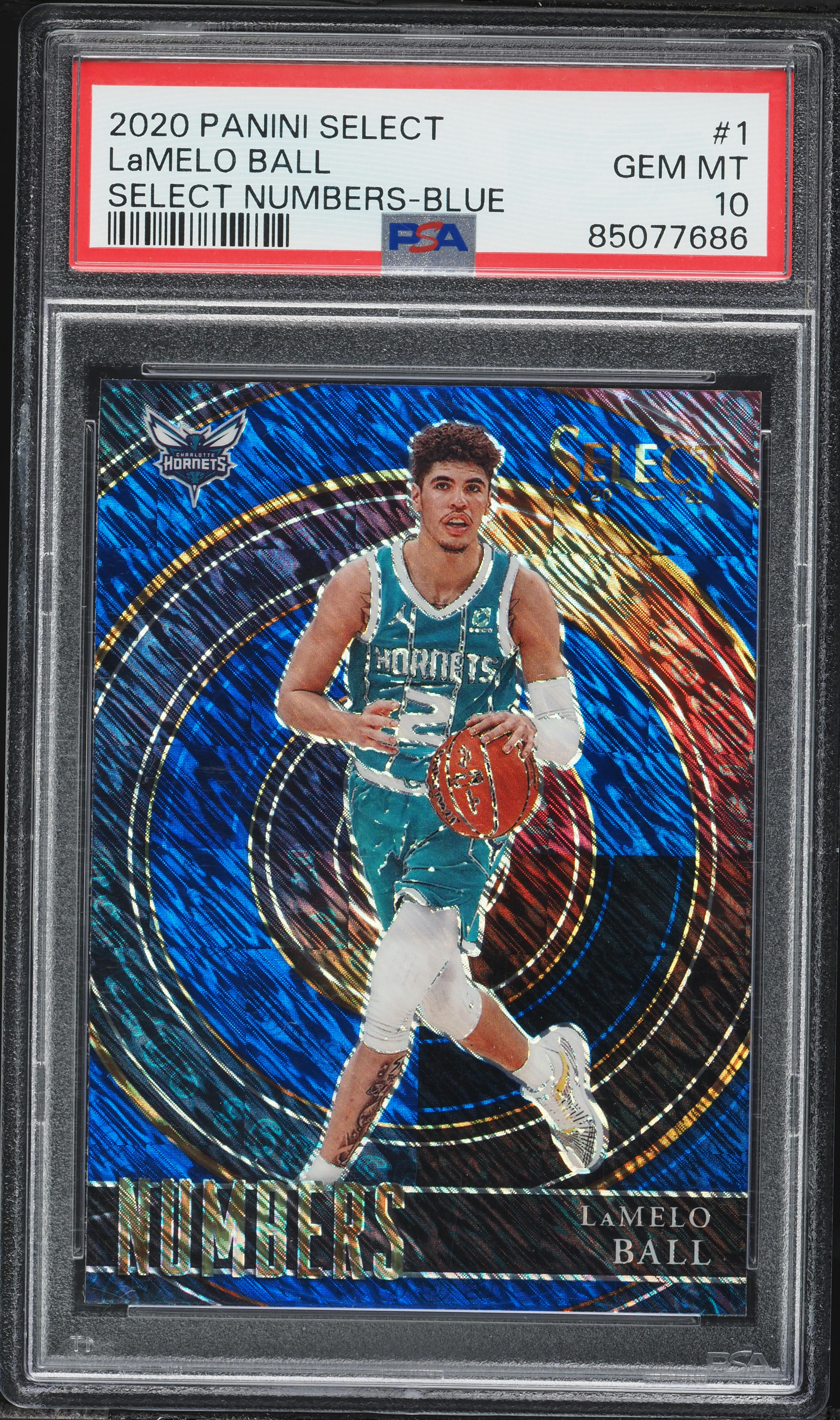 2020 Select Numbers Blue LaMelo Ball ROOKIE #1 PSA 10 GEM MINT on