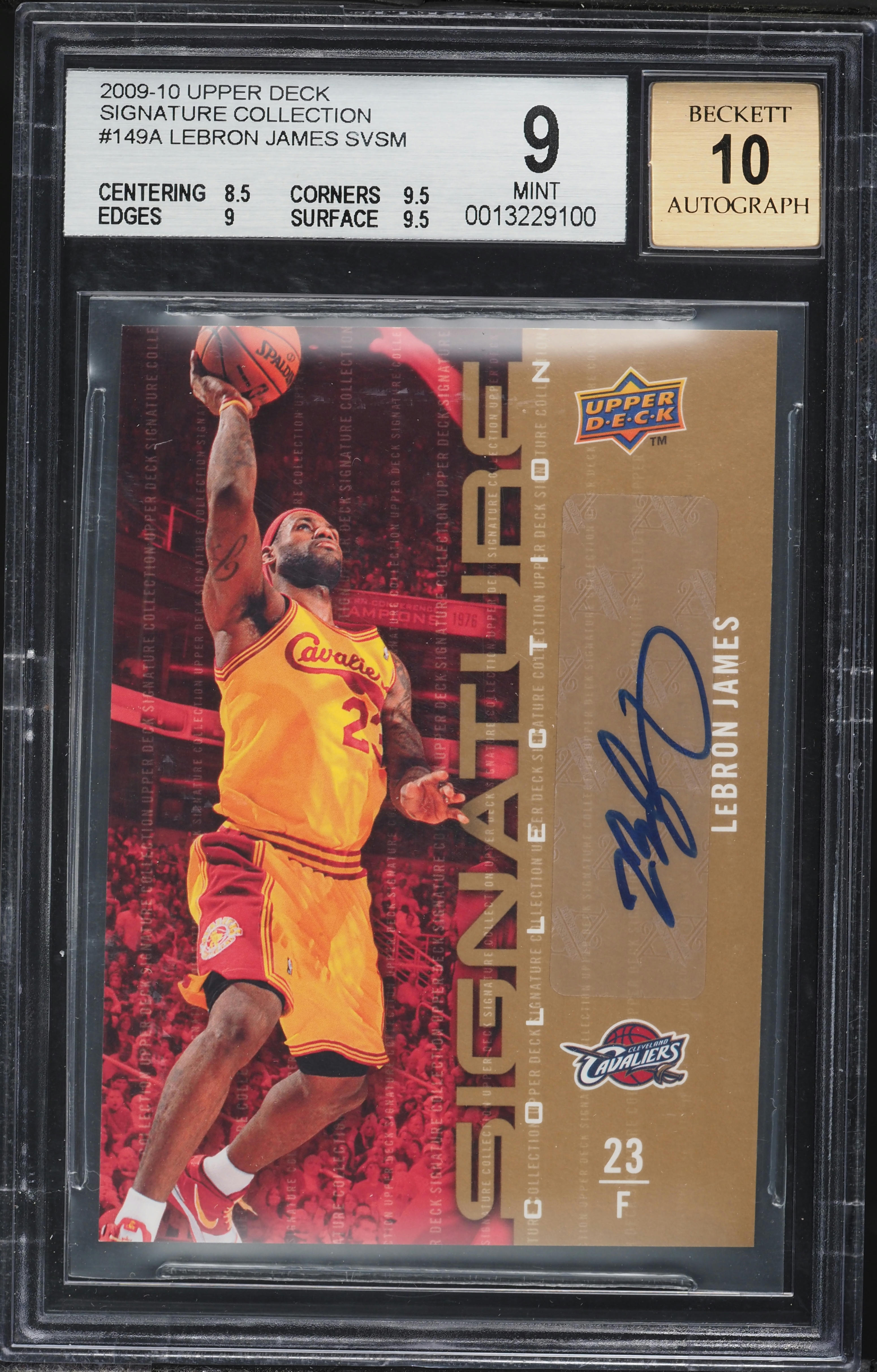 lebron james upper deck autograph